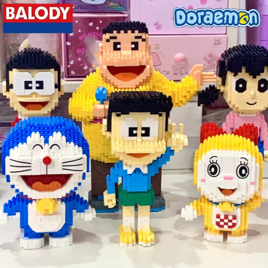 BALODY Doraemon building block Nobita Nobi Dorami model Minamoto Shizuka figure children's toy Christmas birthday gift