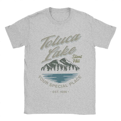 Men's Toluca Lake Silent Hill T Shirts Pure Cotton Clothing Novelty Short Sleeve O Neck Tee Shirt Summer T-Shirts