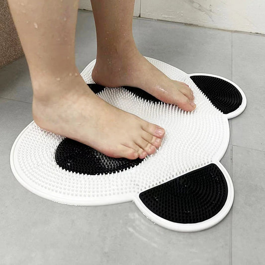 Panda Silicone Massage Pad Bathroom Anti Slip Bathing Back Rubbing Divine Instrument Foot Wash Dead Skin Shower Room Floor Pad