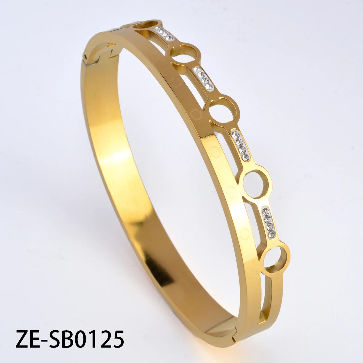 Stainless Steel Hand Bracelet for Women Zircon Lock Nail Bangle Luxury Jewelry Gifts Classics Wholesale Valentines Day Gift