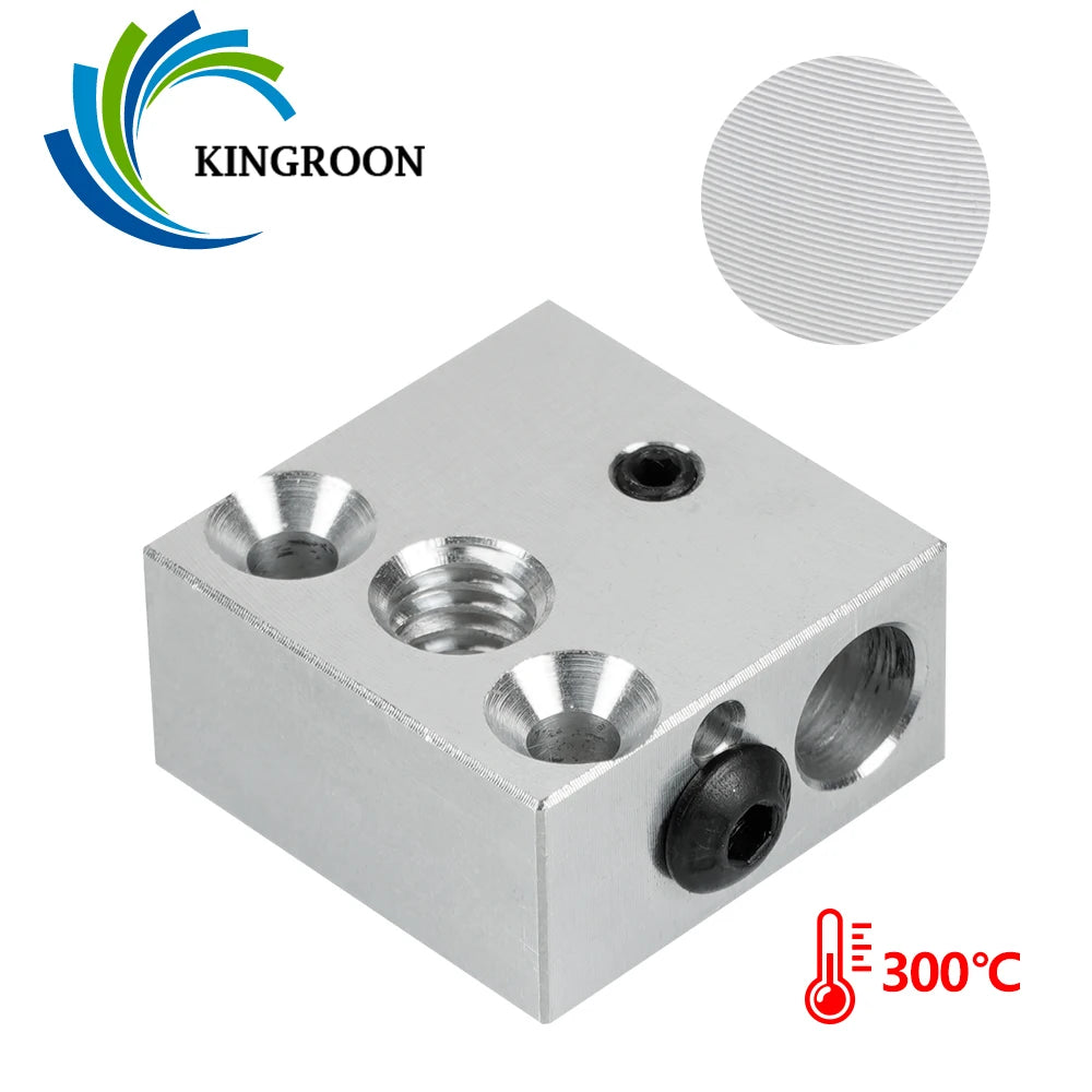 KINGROON CR10 Heated Block Aluminum Brass Plated Copper Extruder Hotend Bi-Metal Heatbreak Throat for Ender 3 3D Printer Parts