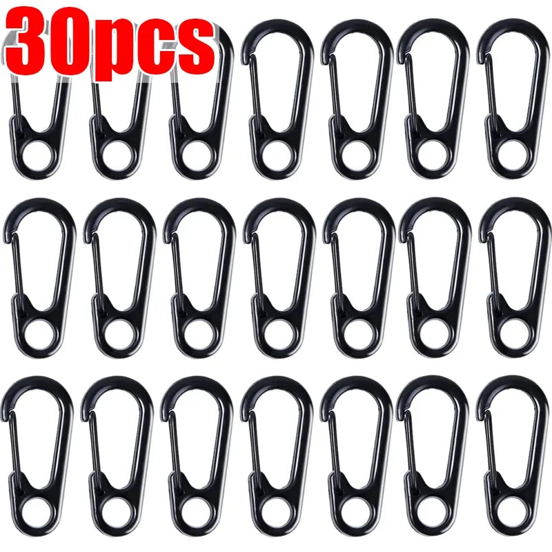 10/20/30pcs Lobster Clasp Buckle Keychian Mini Carabiners Outdoor Camping Hiking Buckles Alloy Spring Snap Hooks Keychains Tool