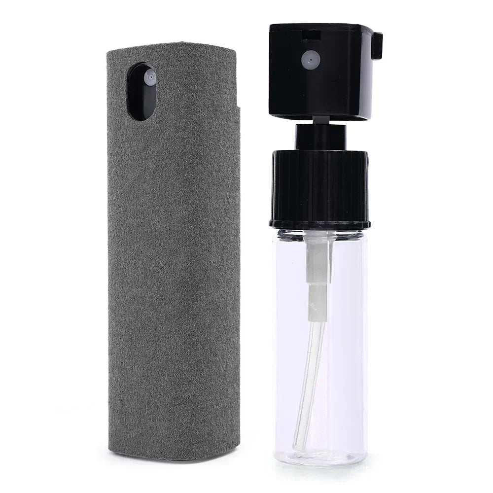 2 in 1 Mini Screen Cleaner Spray Bottle Portable Reusable Mobile Phone Tablet PC Laptop Screen Dust Remover Microfiber Cleaners