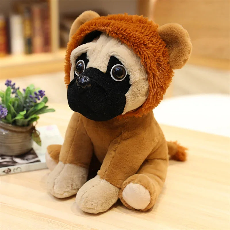 20cm Kawaii Dog Stuffed Cute Dress up Bulldog Shar Pei Animal Toys Lovely Dolls for Children Room Decor for Girls Birthday Gift