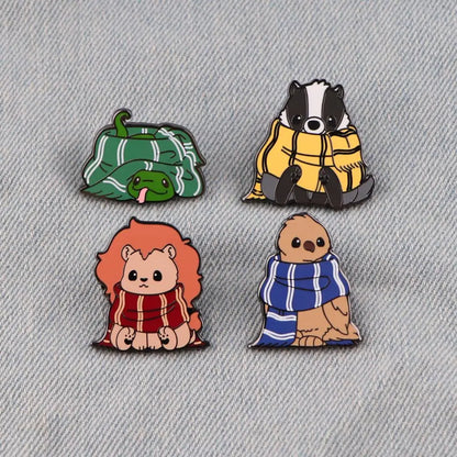 Classic Movie Wizarding World Animal Series Hard Enamel Pin Badge on Backpack Brooches for Women Children's Gifts Toys