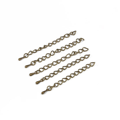 10Pcs/Lot 55mm Metal Iron Extended Extension Tail Chain Connector For DIY Jewelry Making Ends Bracelet Necklace Accessories