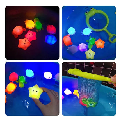 Baby Bath Toys Bathtub LED Light Up Toys Colorful Changing Waterproof Underwater Lights Bath Toys for Boys Girls Birthday Gift