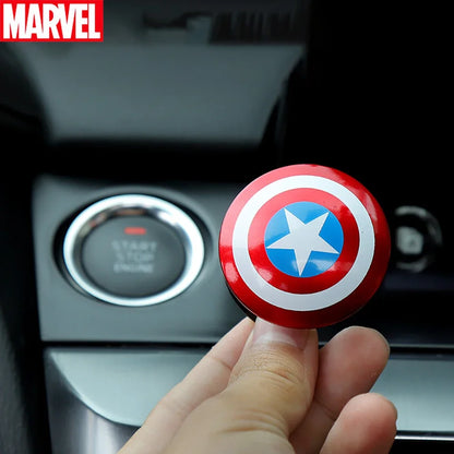 Captain America Iron Man car decoration accessories toy car ignition start switch button protective cover animation accessories