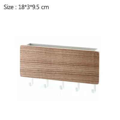 Novel Wall-mounted Wooden Decorative Wall Rack Sundries Storage Box Prateleira Hanger Organizer Key Rack Wooden Wall Rack