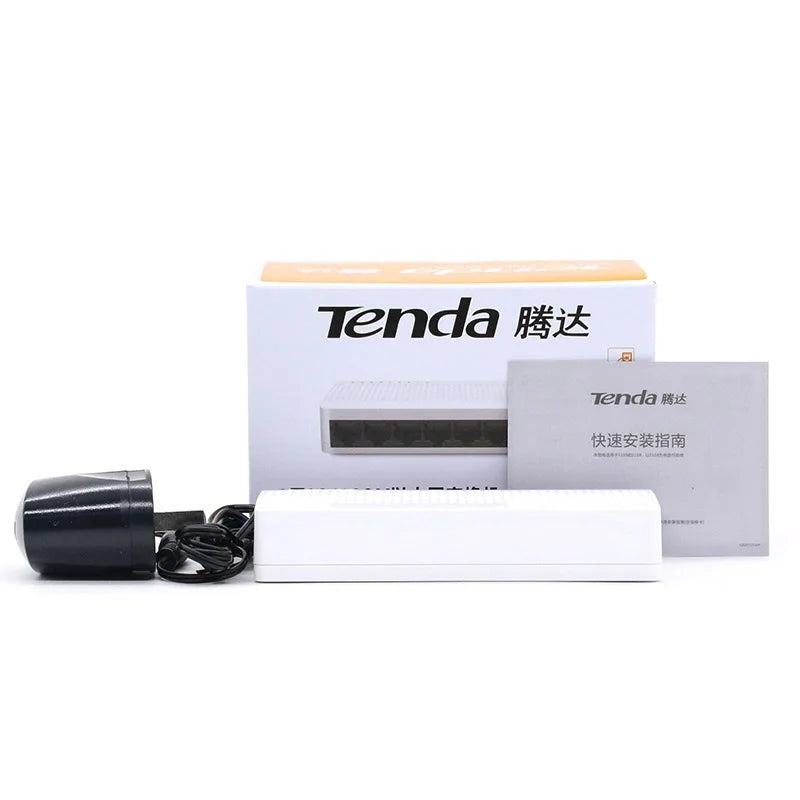 Tenda S108 Ports 10/100M High-speed Network 8-Port Ethernet Switch Desktop 100Mbps Fast Lan Hub Support MDI/MDIX Plug and Play