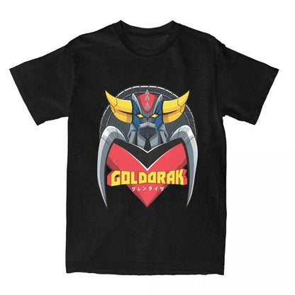 1975 UFO Robot Grendizer T Shirt Men Women UFO Robot Goldorak Funny Pure Cotton Tee Shirt Crew Neck Short Sleeve EU Size Tshirt