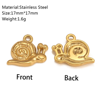 3Pcs Stainless Steel Flying Animal Bee/Butterfly/Scarab Charms for Jewelry Making 18K Plated Cute 3D Insect Pendants DIY Crafts