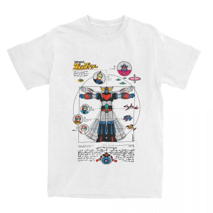 1975 UFO Robot Grendizer T Shirt Men Women UFO Robot Goldorak Funny Pure Cotton Tee Shirt Crew Neck Short Sleeve EU Size Tshirt