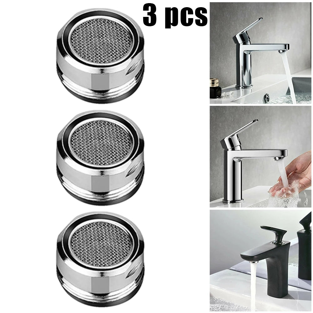 3pcs Brass Water Saving Faucet Tap Aerator Replaceable Filter Mixed Nozzle 24mm Thread Bathroom Faucet Bubbler Bathroom Parts