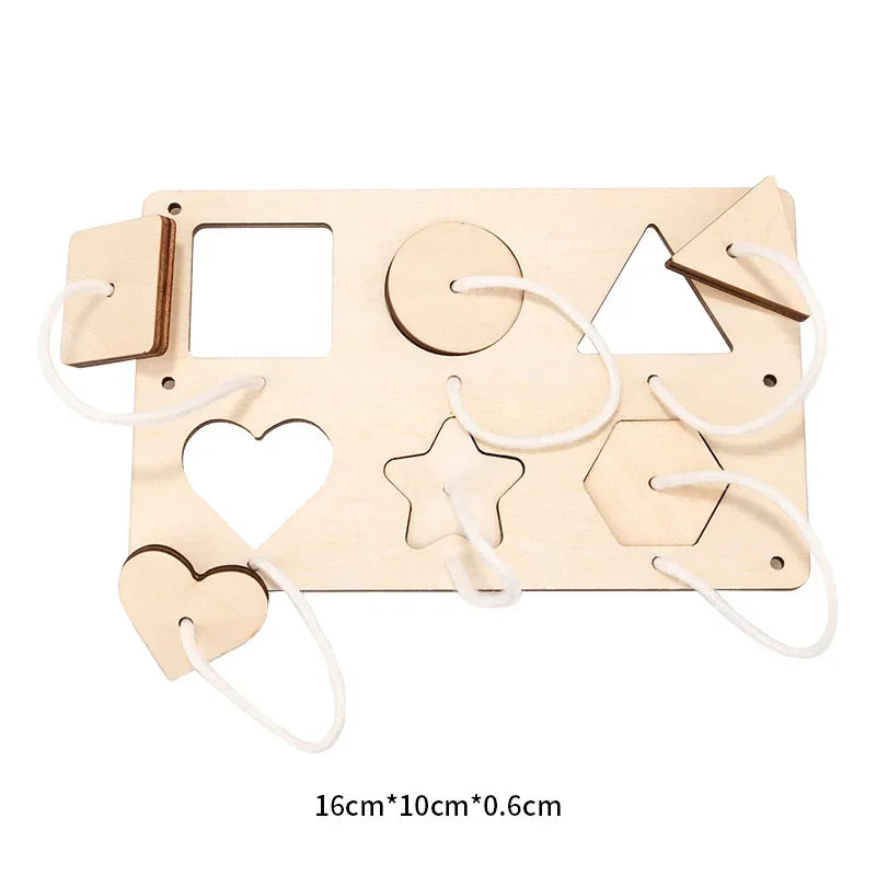 DIY Montessori Activity Busy Board Unlock Door Latch Toys Wooden Puzzle Accessories Material Early Education Skill Learning Toys