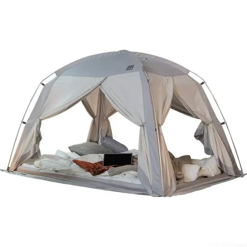 Tent Bed Automatic Indoor Adult Children Bed Tent Warm Windproof Winter Tent Dormitory Single Double Winter Tent new