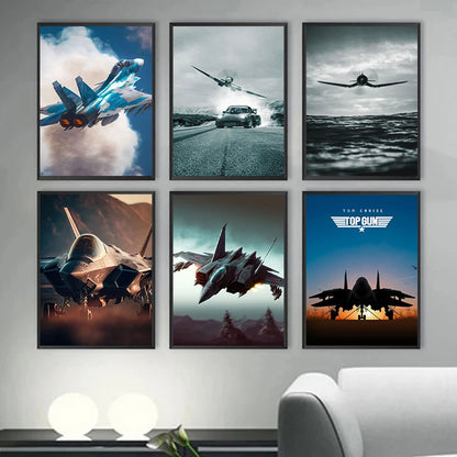 Jet Fighter Photo Just For Army Lovers Modern Painting Posters and Prints Canvas Wall Art Pictures for Home Living Room Cuadros