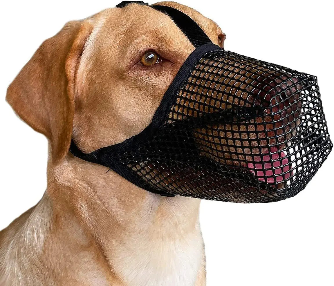 Pet Dog Muzzles Adjustable Breathable Dog Mouth Cover Anti Bark Bite Mesh Dogs Mouth Muzzle Mask For Dogs Long Mouth Doggy Use