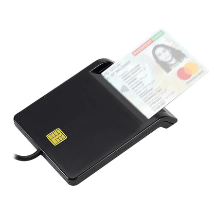 Portable USB 2.0 Intelligent Card Reader for DNIE ATM CAC IC ID Bank SIM Card Reader USB Smart Card Reader for Windows Linux PC