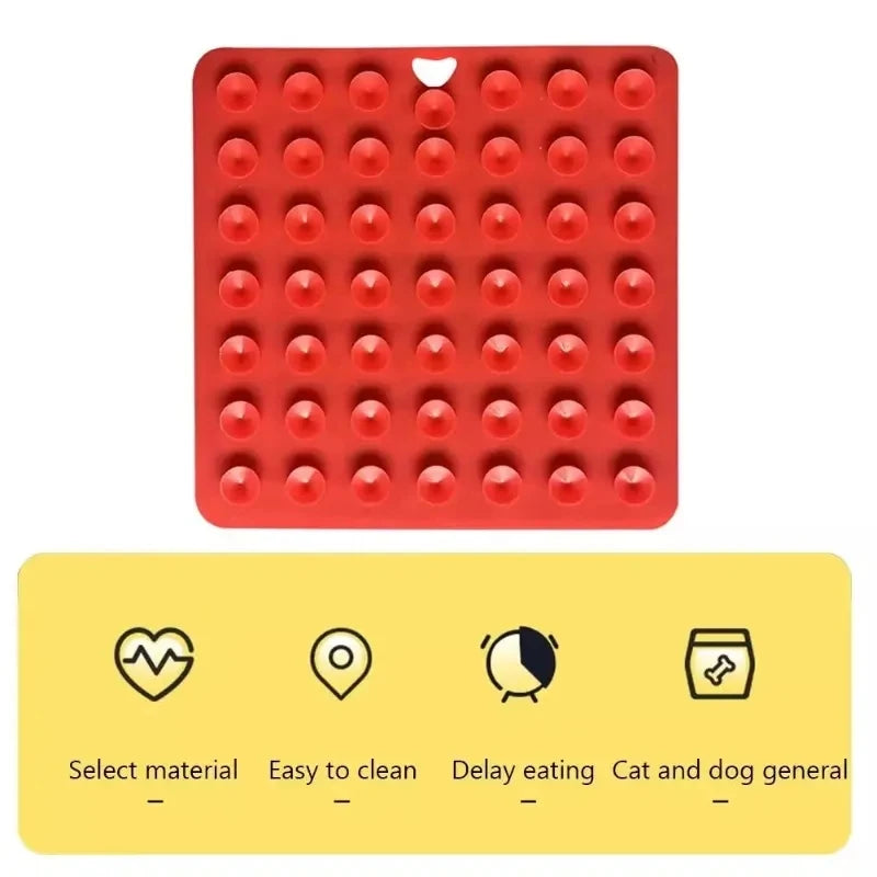 Silicone licking pad for cats and dogs, slow feeding pad for food grade pets, slow feeding pad With suction cups