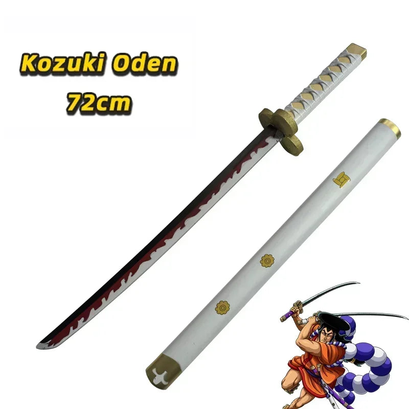 72cm Anime Cosplay Roronoa Zoro Katana Sword PU Wado Ichimonji Sword  Role Playing Qiu Shui Samurai Weapon Party toy Sword