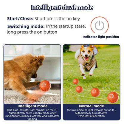 USB Automatic Moving Bouncing for Puppy Birthday Gift Cat Product Smart Dog Toy Ball Electronic Interactive Pet Toy Moving Ball