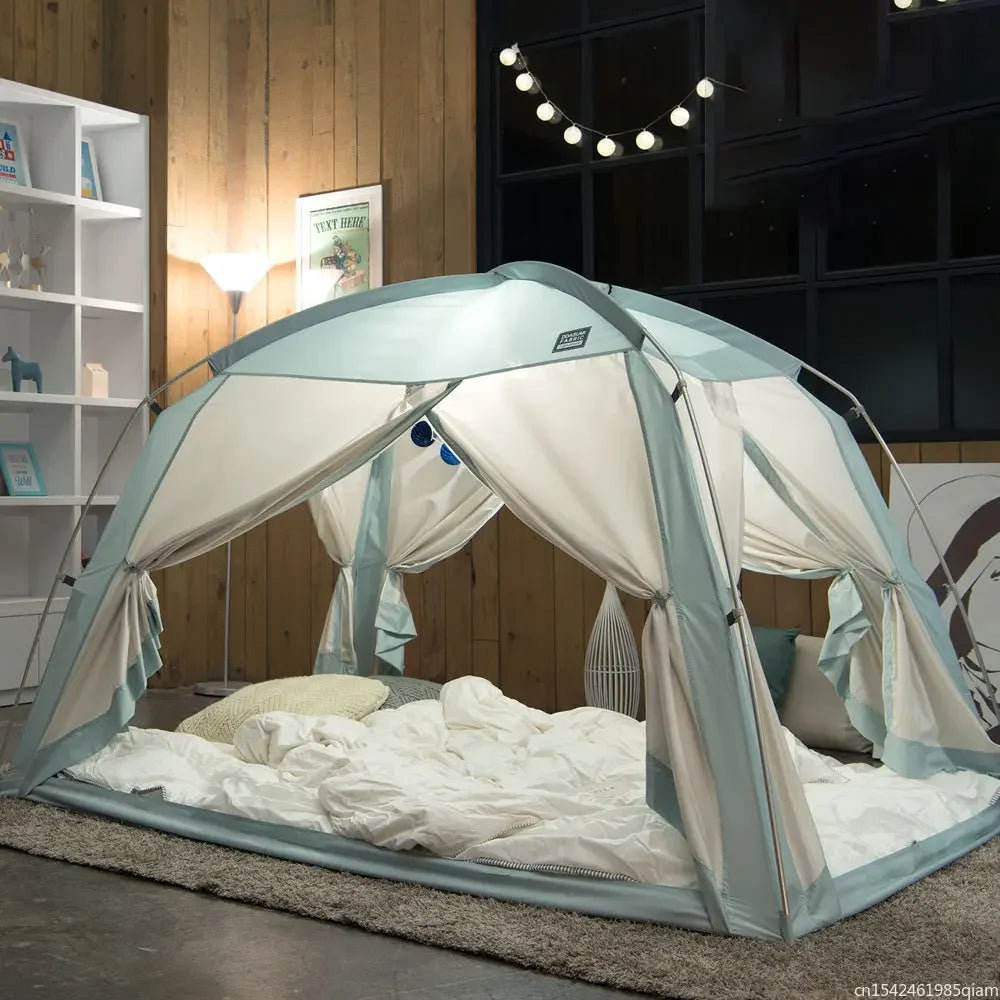 Tent Bed Automatic Indoor Adult Children Bed Tent Warm Windproof Winter Tent Dormitory Single Double Winter Tent new