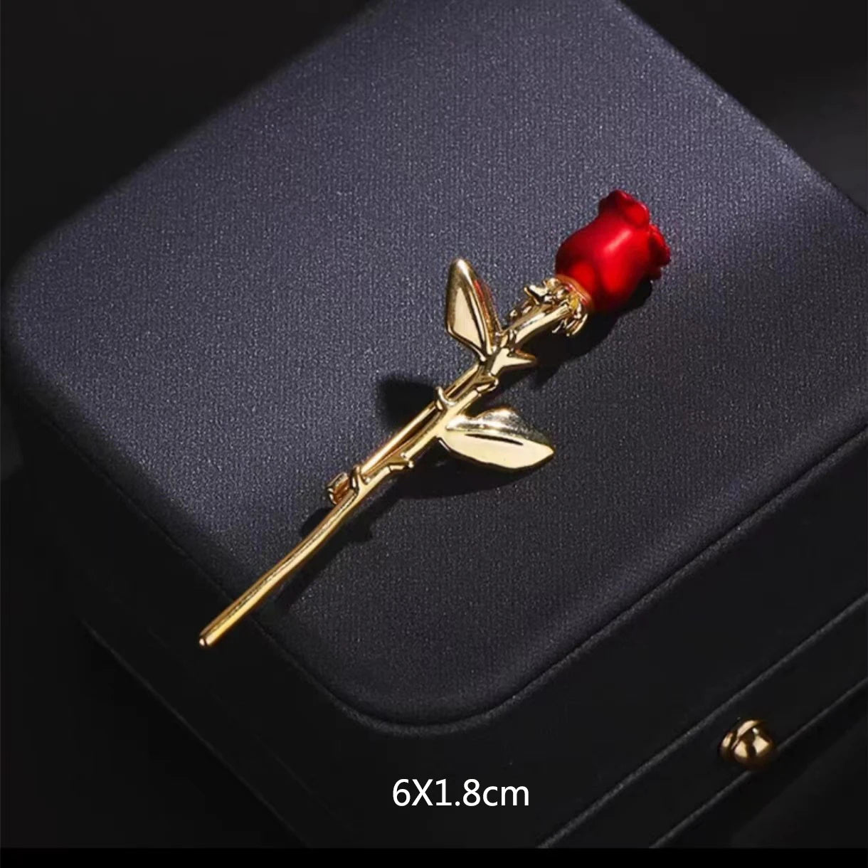 Luxury Ladies Red Rose Brooches For Women Tulip Elegant Corsage Fashion Crystal Brooch Pin Dress Accessories Jewelry Party Gifts