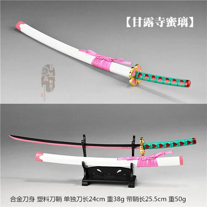 1/6 Japan Samurai Katana Demon Slayer Sword No Yaiba Espadas Manga Anime Accessories Model Uncut Blade Toy For 12" Action Figure