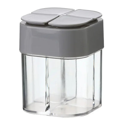 1PC Travel Camping Spice Jar Kit Seasoning Spice Shaker 4 in 1 Plastic Dispenser Camping Spice Containers Pepper Shaker