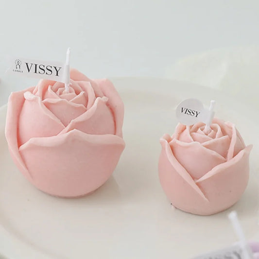 Food Grade Rose Flower Silicone Mold DIY Handmade Aromatherapy Candle Mold Clay Resin Plaster Mold Ice Cube Chocolate Cake Mold