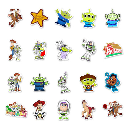 10/30/50pcs Funny Disney Toy Story Anime Stickers Cartoon Decals Kids Toy Phone Luggage Laptop Cute Buzz Lightyear Alien Sticker