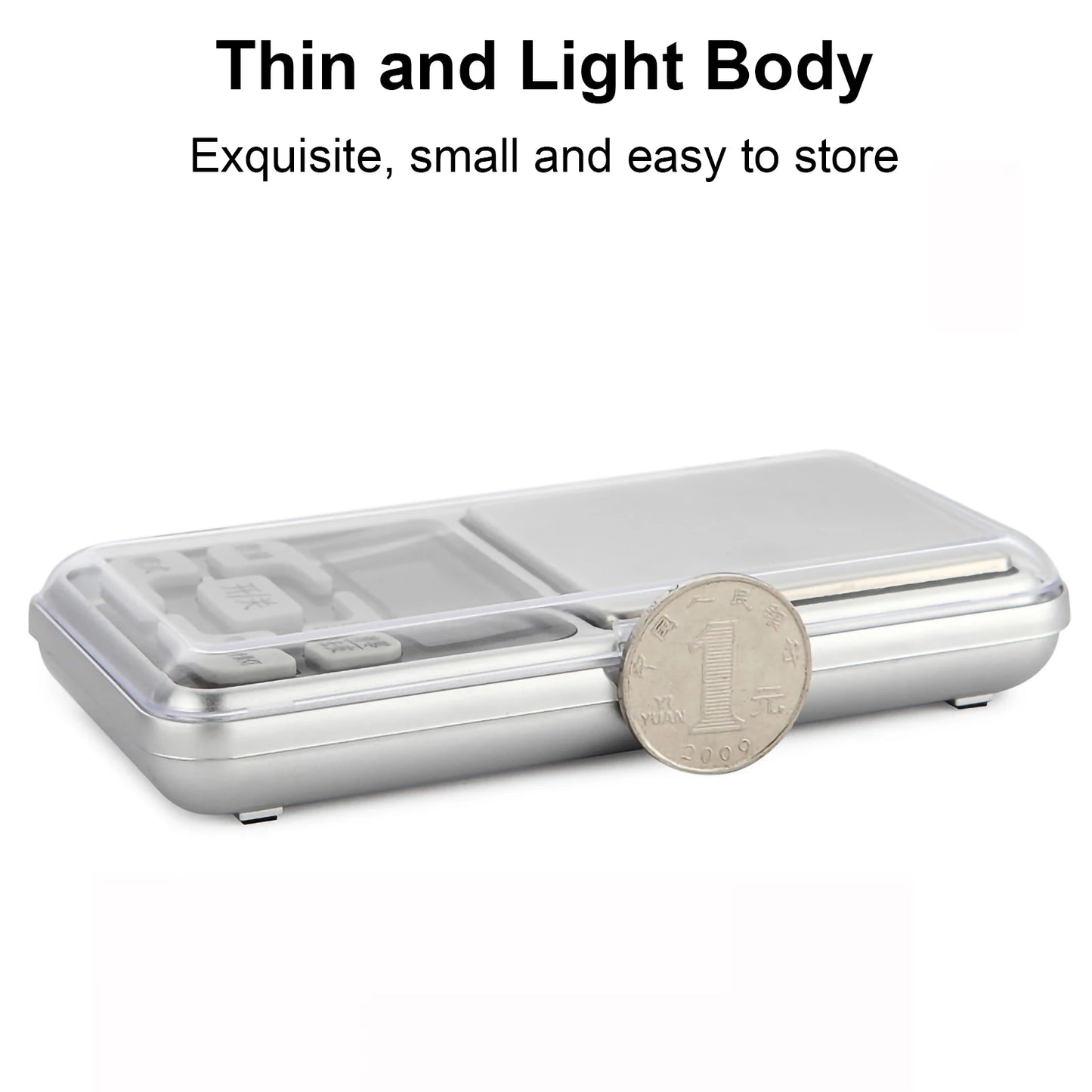 Stainless Steel Mini Pocket Weighing Electronic Carat Scale 0.01G High Precision Portable Household Electronic Jewellery Scale