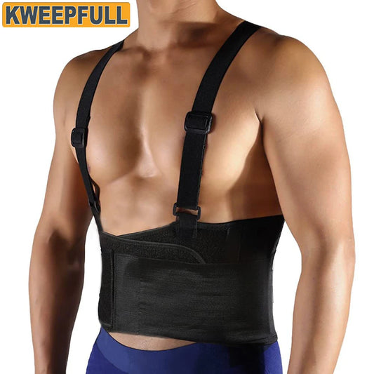 Working Lumbar Lower Back Brace Support Belt with Adjustable Straps - Back Pain Relief, Injury Recovery, Heavy Lifting Support