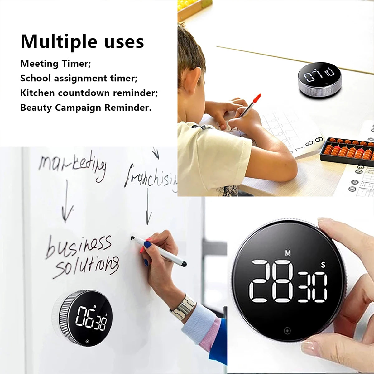 Digital Kitchen Timers Visual timers Large LED Display Magnetic Countdown Countup Timer for Classroom Cooking Fitness Baking