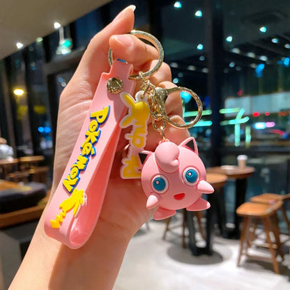 Pokémon Cuties Keychains - Pikachu, Squirtle, Jigglypuff, Bulbasaur, Psyduck - Adorable Car Key Decorations for Pokémon Lovers!