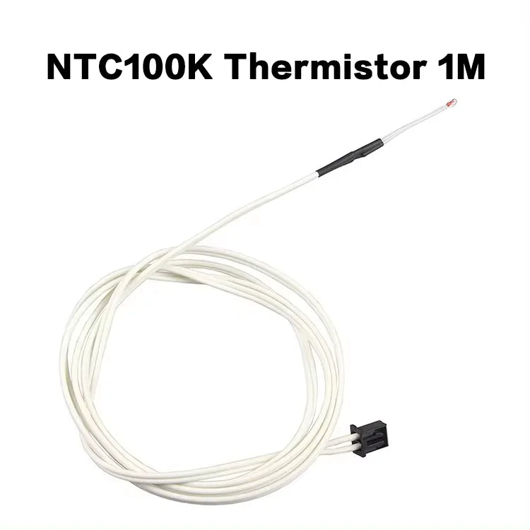 XCR 3D Printer Parts HT-NTC100K B3950 Thermistor Cartridge Sensor with SM Plug Kit High Temperature for PT100 Hotend 1M/2M Cable