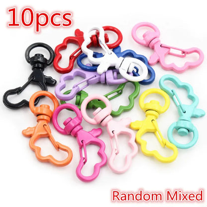 New Fashion Multi-colors Mixed Alloy Open Rings Lobster Clasp Hooks Ball Chains DIY Jewelry Making Findings Supplies