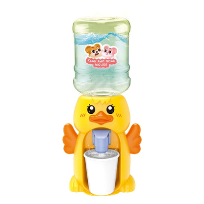 Kids Mini Dual Water Dispenser Toy Cute Water Juice Milk Drinking Fountain Simulation Kitchen Toys for Boys Girls Gift