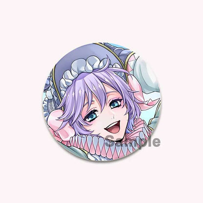 Twisted Wonderland Tinplate Pins Round Cartoon Brooches for Backpack Cothes Accessories Anime Collection Badge Decoration Gift