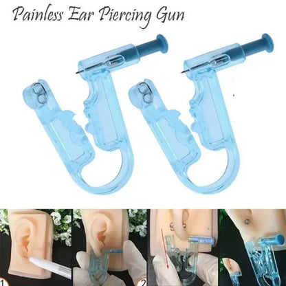 Blue Ear Piercing Gun Kit Asepsis Disposable Healthy Safety Nose Earring Piercer Tool Set Sterile Machine Kit Studs Body Jewelry