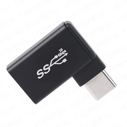 USB C to USB 3.0 Aluminum Adapter USB A 3.0 Female to 90 Degree 3.1 Type C Male Converter for Smartphone Flash Drives