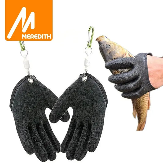 1pc Left Or Right Professional Catch Fish Latex Hunting Gloves Fishing Glove Antiskid Protect Hand Puncture Scrapes Fisherman