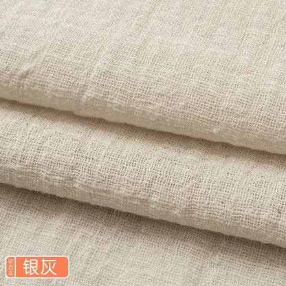 Solid Color Soft Thin Linen Cotton Fabric Organic Material Pure Natural Flax For Sewing DIY Handmade Clothes Patchwork Fabric