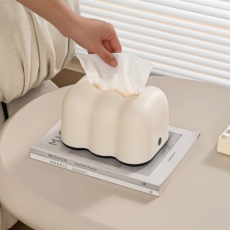 Cloud Creative Lifting Tissue Box, Household Bathroom Paper Suction Box, High-End Cream, High-End Sense, Ins Paper Suction Box