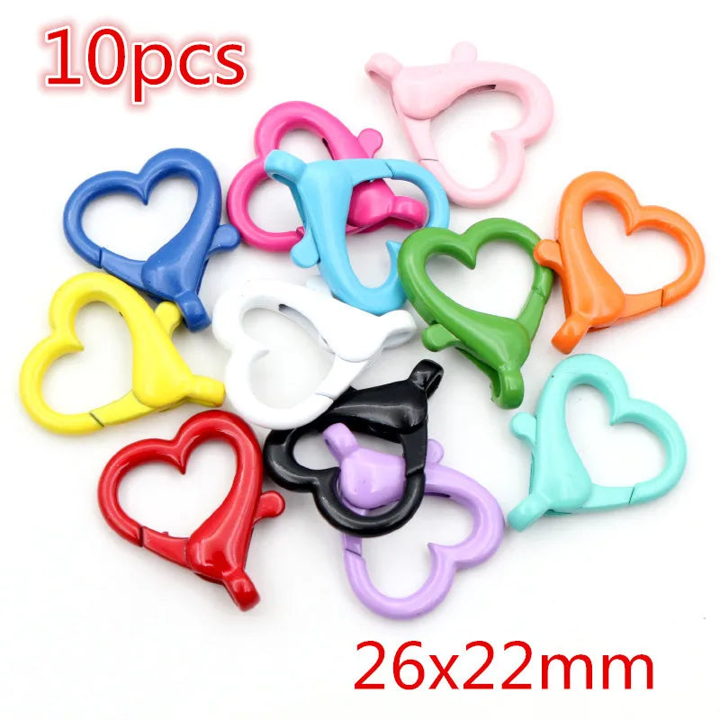 New Fashion Multi-colors Mixed Alloy Open Rings Lobster Clasp Hooks Ball Chains DIY Jewelry Making Findings Supplies