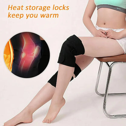 GETINFIT 1Pair Tourmaline Self-heating Knee Support Acupoint Magnetic Therapy Knee Support Strap Arthritis Relief Kneecap Pain