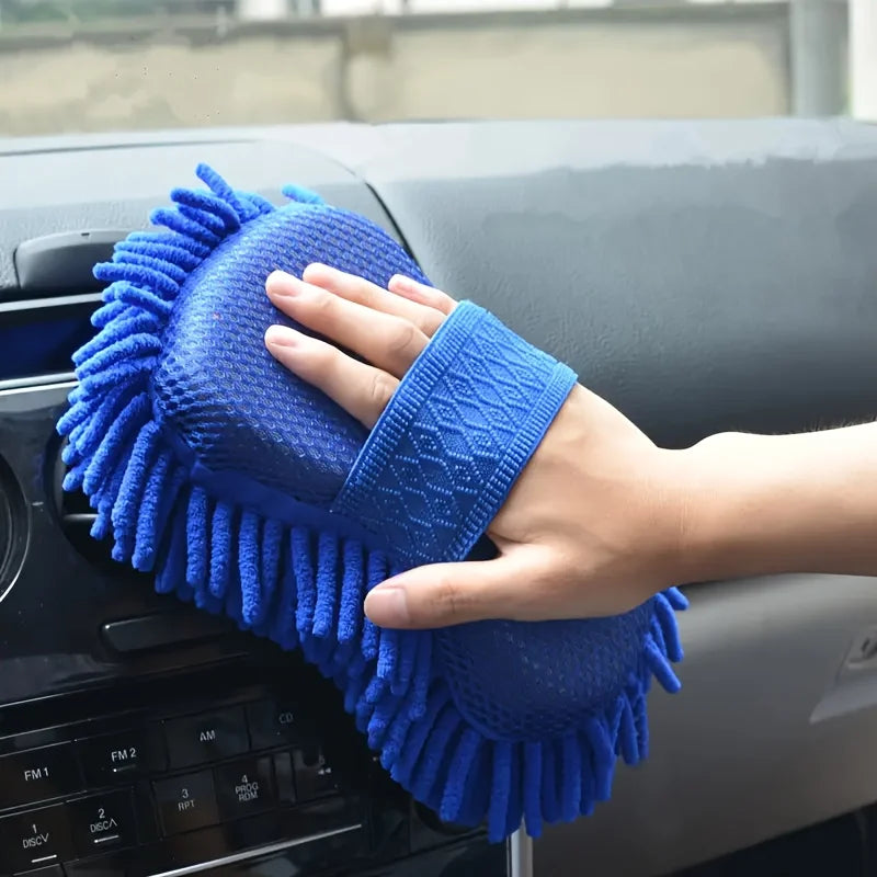 1Pcs Microfiber Car Washer Sponge Cleaning Car Care Detailing Brushes Washing Towel Auto Gloves Styling Accessories 1Pcs Microfi