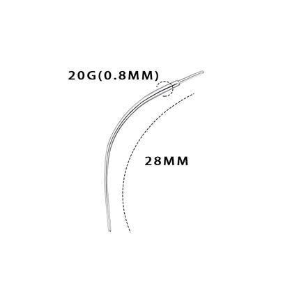 ASTMF136 Titanium Conical Needle Push-In Spiral Lip and Nose Piercing Cartilage Earring Lip Nail Nasal Nail Stretcher