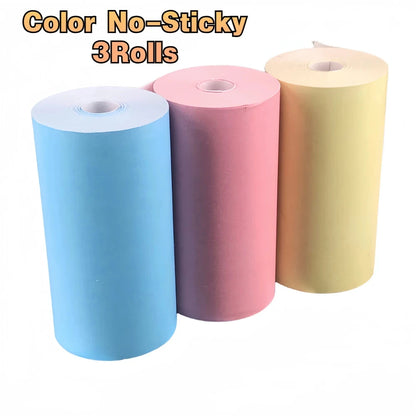 9 Rolls Thermal Printer Paper Adhesive 57X30mm Mini Printing Paper Rolls Printable Stickers For P1 Printer PeriPage A6 Printer